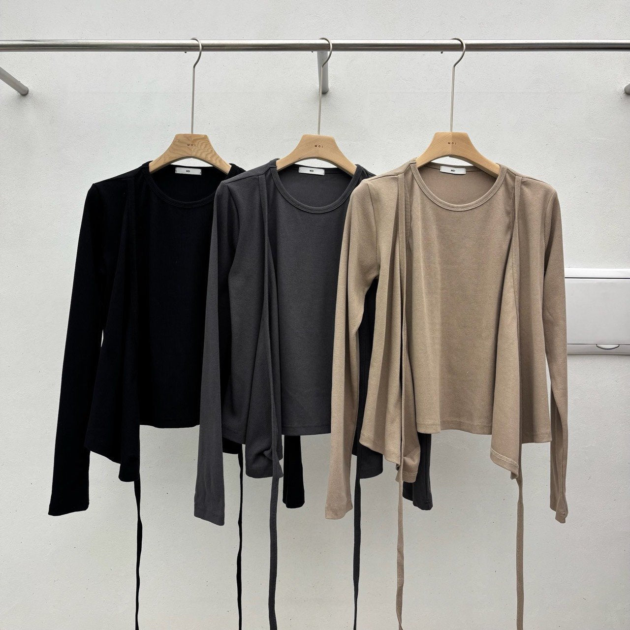 Ribbed Wrap Cardigan