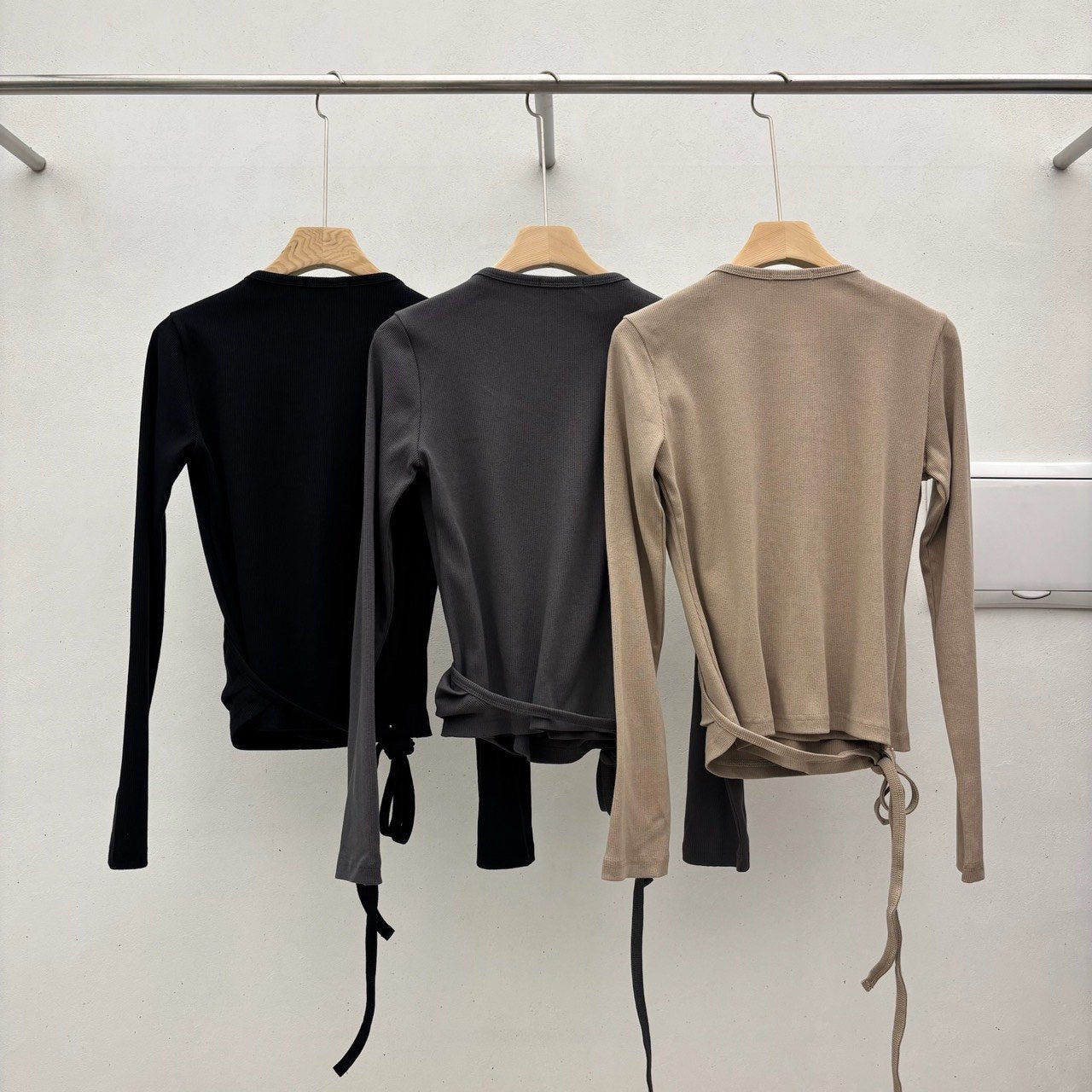 Ribbed Wrap Cardigan
