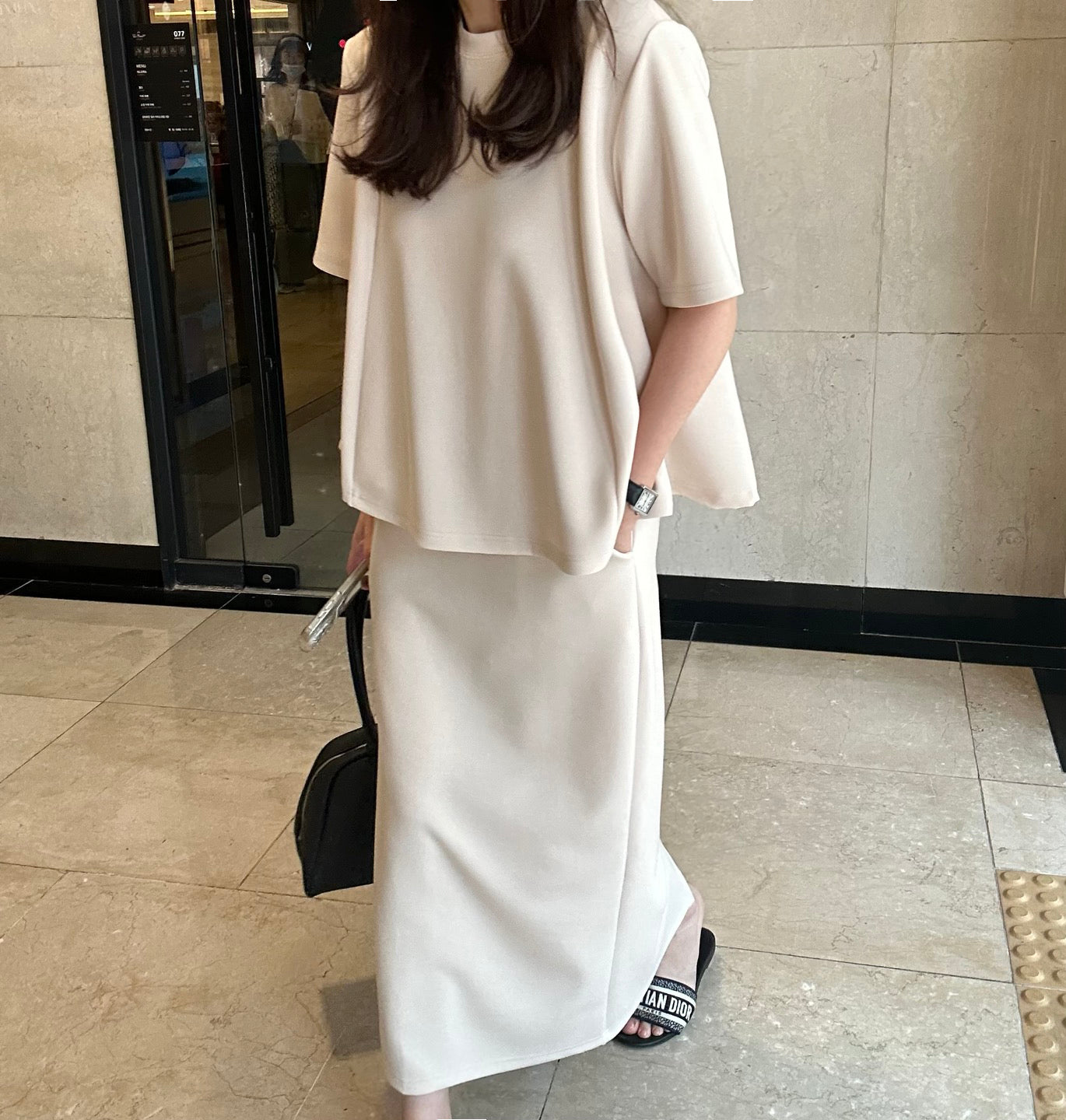 데일리쿨세트 투피스 (밴드스커트)