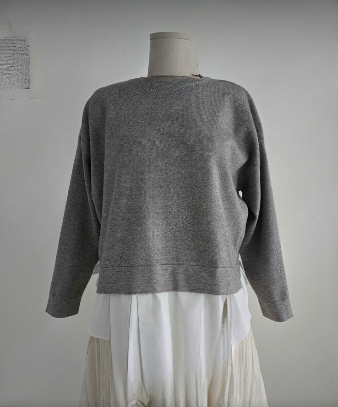 Knit Layered With Whit Shirt