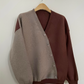 Unbalanced color Cardigan