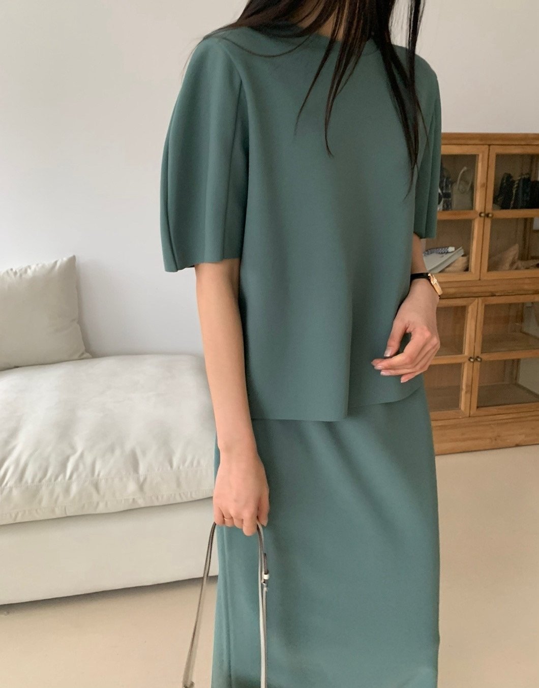 Round Blouse Skirt Sets