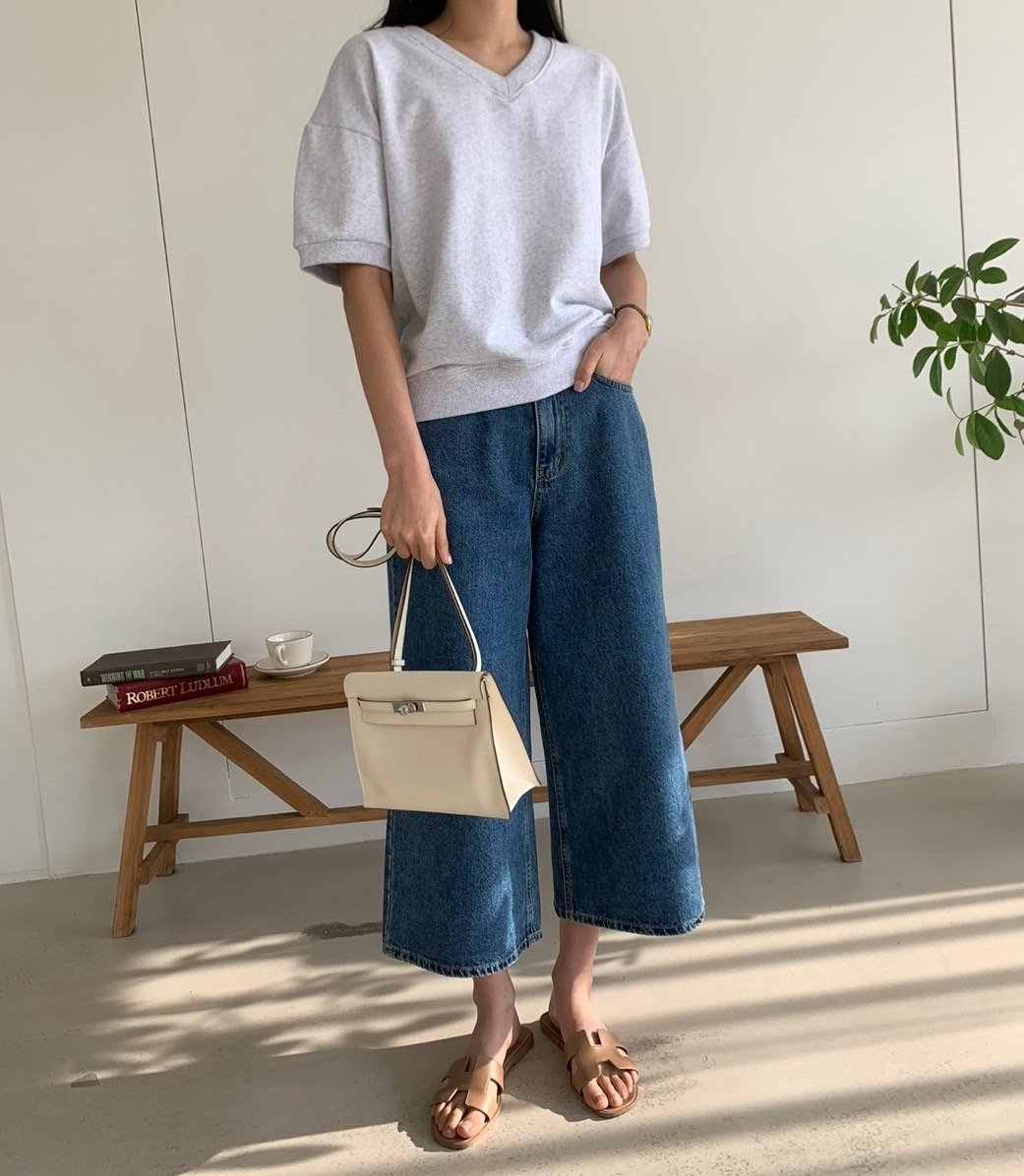 Deep Blue Wide Ankle Jean