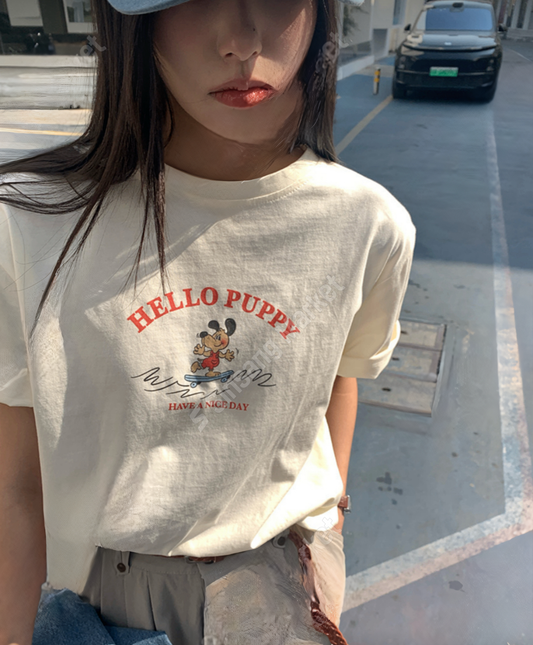 헬로우퍼피 반팔 티셔츠